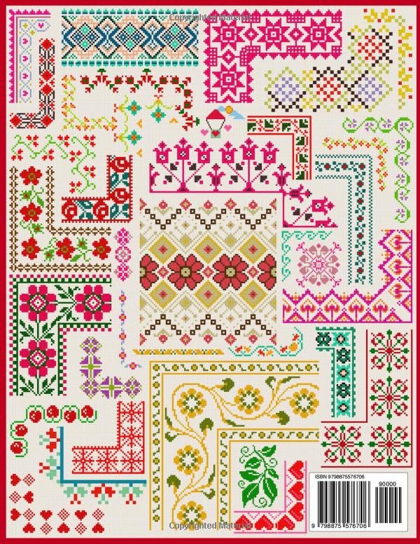 Borders and Motifs Cross Stitch Patterns: Over 200 Modern and Easy Patterns Offering Infinite Mix and Match Possibilities for Quick and Unique Cross Stitch Projects