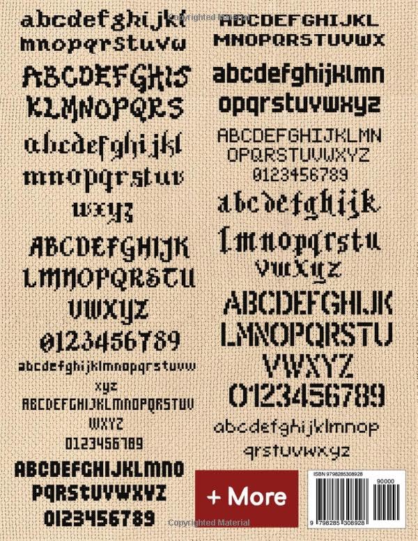 Mini Alphabet & Number Cross Stitch Patterns: 50+ Small Fonts to Personalize Gifts, Labels, and DIY Projects