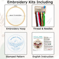 Nuberlic Embroidery Kits for Beginner Adults,God Bless - color: OWL