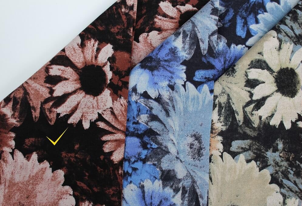 1-Yard Natural Linen Floral Fabric | Linen Fabric by the Yard for Clothing |Floral Fabric by the Yard |100% Linen Fabric Linen Cloth for Sewing, Crafts, Tablecloths, Curtains, Drapes|Des.2 Brown - color: Des.2 Chocolate, size: 1 Yard Precut