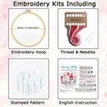 Nuberlic Floral Embroidery Kit for Beginners Adults - color: Floral
