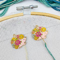 MAGNEECH Flower Hedgehog Needle Minder Set - Magnetic Needle Holder for Cross Stitch, Embroidery Accessories - Funny Needle Minder (2 PCS)