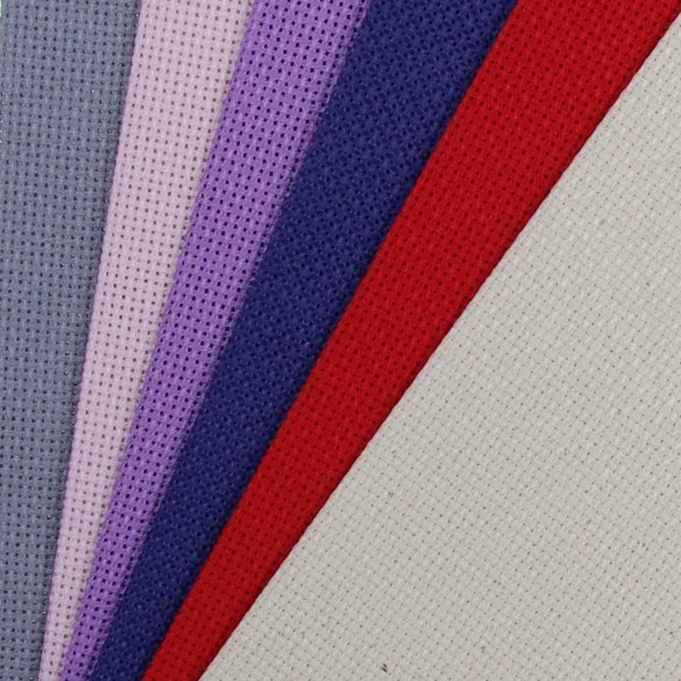 KCS 6 pc of 12" x 18" (30cmx45cm) 18 Count Cotton Aida Cloth Cross Stitch Fabric (18CT-J) - color: 18ct-j