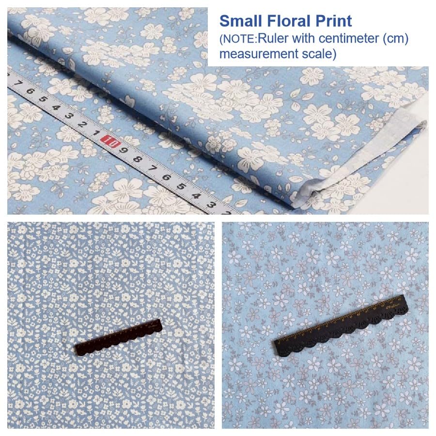 100% Cotton Boys Fabric Squares,5 Inch Quilting Supplies Clearance Blue Floral Fabric Precut Bundles for Sewing Project and DIY Crafts(42Pcs) … - color: Color-1