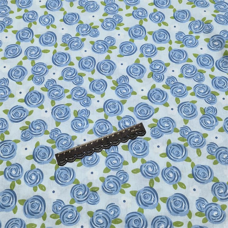 100% Cotton Boys Fabric Squares,5 Inch Quilting Supplies Clearance Blue Floral Fabric Precut Bundles for Sewing Project and DIY Crafts(42Pcs) … - color: Color-1