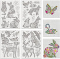 41 Pcs Water Soluble Embroidery Patterns Stabilizers Stick and Stitch Embroidery Paper Wash Away Stabilizers Flower Patterns, for Hand Sewing Lover Beginners, Animal&Flower