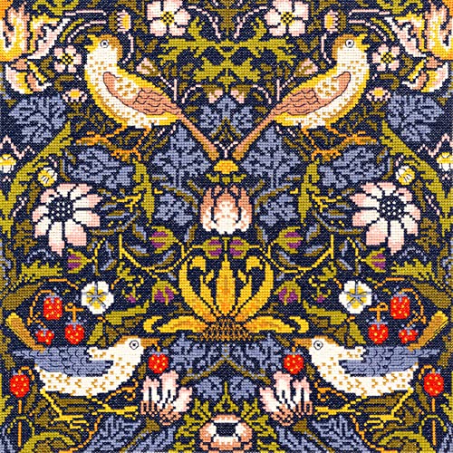 Bothy Threads William Morris Strawberry Thief Counted Cross Stitch Kit 14 Count Aida