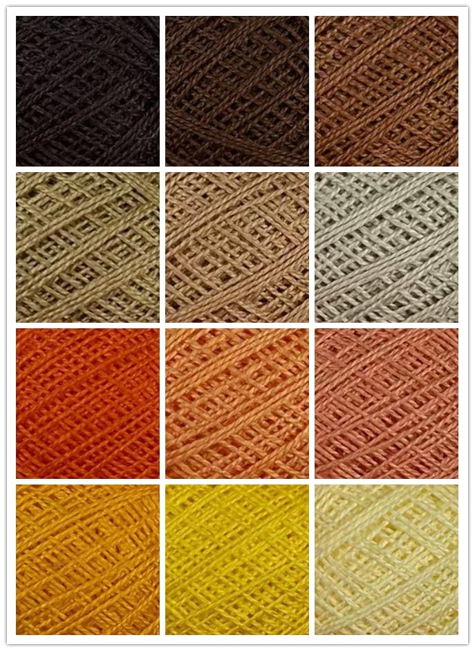 KCS Mercerized Pearl Cotton Thread Size 8 Crochet Needlework Embroidery Threads Ball (12, 12balls05) - color: 12balls05