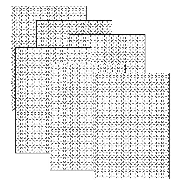 Sashiko Stick & Stitch Patterns, Japanese Embroidery Templates, Dissolvable Transfer Paper for Visible Mending (Larger) (Azteca) - color: azteca