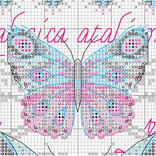 Dimensions Peacock Butterflies Advanced Counted Cross Stitch Kit, 14 Count White Aida, 8'' x 15''