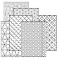 Sashiko Stick & Stitch Patterns, Japanese Embroidery Templates, Dissolvable Transfer Paper for Visible Mending (Larger) (Azteca and Stars) - color: az multi