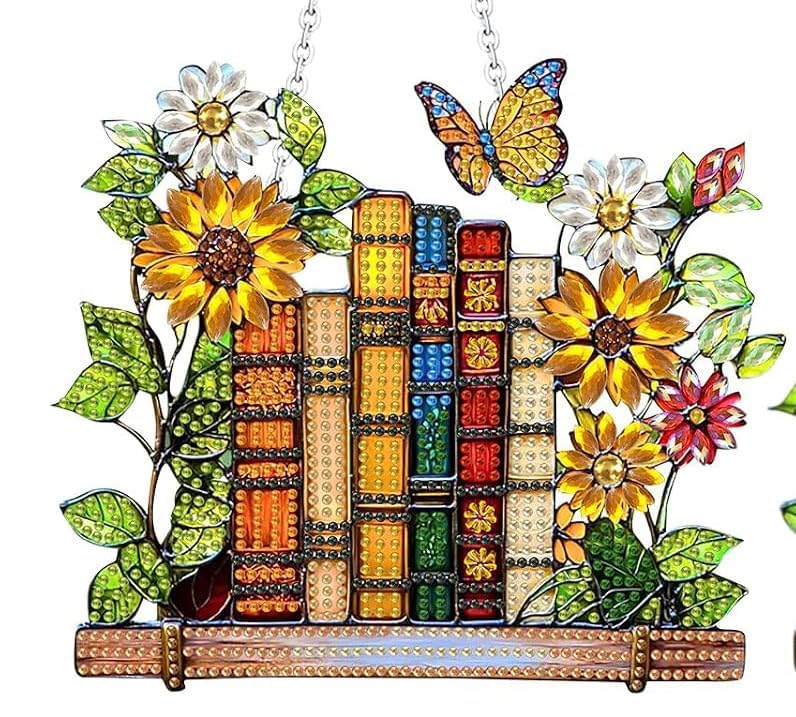 ARPADAMO Books Diamond Art Kits for Adults, Acrylic Hanging Suncatcher - color: DP05099