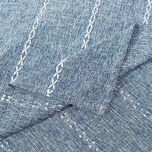 Chassic 60 x 84 inches Farmhouse Style Linen tablecloths, Wrinkle Resistant Washable Dining Room Table Cloths for Rectangle Tables - Blue - color: Blue, size: 84" x 60" (Rectangular)