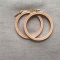 Beech Wood Embroidery Hoops - Small Round Craft Frames for Hand Stitching, Cross Stitch, DIY Art, Natural Wooden Hoops Small Wooden Craft Rings Round Stitching Frames (2pcs, 4 inch) - color: 2pcs, size: 4 inch