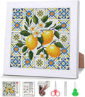 Lemon Cross Stitch Kits, Cross Stitch Kits for Adults Beginner with Framed - color: cross stitch Framed-8