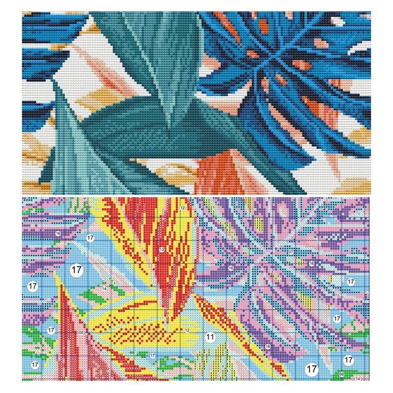 Red Cardinal on Red Fruit Tree Stamped Cross Stitch Kits for Beginners Easy 11CT Needlepoint Embroidery Counted Cross Stitch Kits Art Craft Wall Decoration DIY Gift 50x50cm(2)