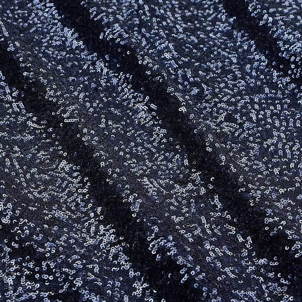 Valentina Textile Inc Sequin Fabric Glitter Embroidery Fabric by The Yard Material for DIY Sewing Curtain Backdrop Tablecloth Table Linen Runner Clothes (1 Yard, Navy) - color: Navy, size: 1 YARD