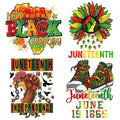 Juneteenth Heat Transfer Vinyl Decals Black History Iron on Patches for Clothing June 19 1865 Clothes Sew Appliques Party Supplies Juneteenth Independence Day Ready to Press Decals for T-Shirt Hat Bag - color: Style F
