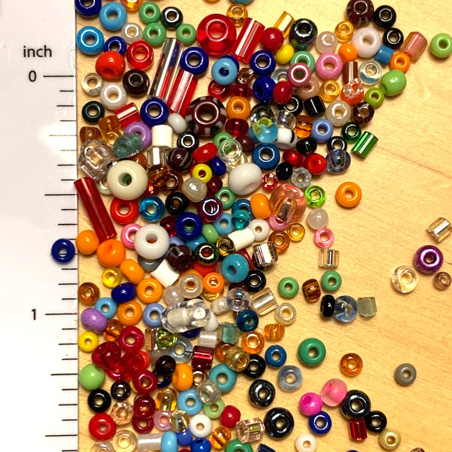 1.75oz (50g) Mix of Small Rocailles, Seed Beads & Bugles 2-10mm Preciosa Ornela Czech Glass Beads, Mix Multi Big Pack - color: Seed Beads Mix - multi - big pack