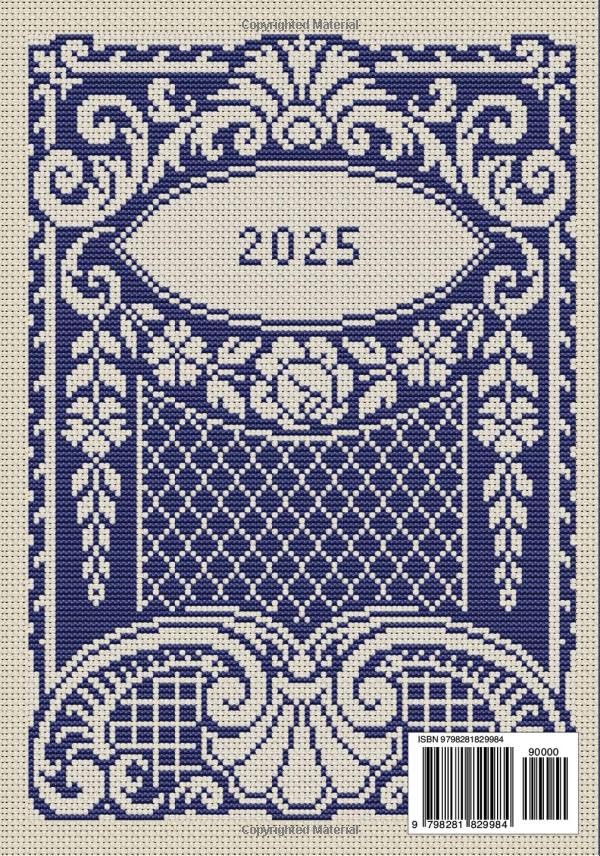 Vintage French Filet Crochet and Cross Stitch Patterns Monochrome Collection: for Needlework & Other Crafts (Monochrome Filet Crochet and Cross Stitch)