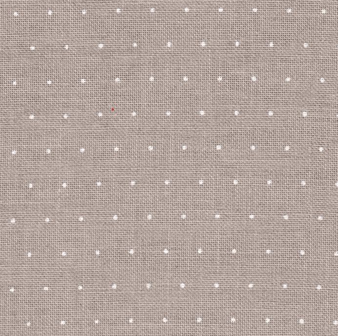 Wizardi Cashel Mini Dots 28 Count Linen with White Mini Dots 3281/1399. Needlework Canvas, Cross-Stitch Fabric, Embroidery Cloth, Needlepoint Canvas. 100% Linen. Precut Zweigart - color: Linen With White Mini Dots