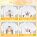 Flower DTF Transfers Ready to Press, Iron on Decals for T-Shirts - color: Flower097