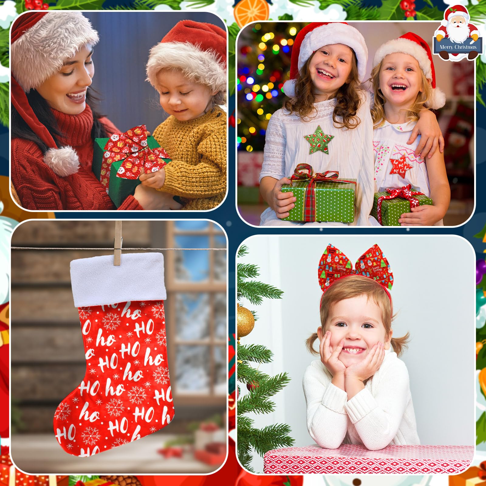 Tudomro 70 Pcs 10 x 10 Cotton Fabric Square for Quilting, Santa Style - color: Santa Style