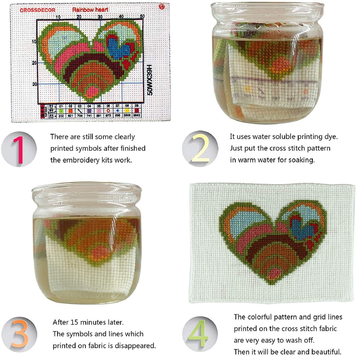 Dimensean Stamped Cross Stitch Kits Full Range of Embroidery Patterns Starter Kits for Beginners Adult DIY Cross Stitches Needlepoint Kits 11CT-Colorful Mandala 18x18 inch - color: Craftpattern55