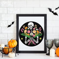 Louise Maelys Halloween Skeleton Flower Embroidery Kit for Beginners Adults - color: Skeleton2