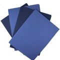 KCS 4 pc of 12" x 18" (30cmx45cm) 14CT Counted Cotton Aida Cloth Cross Stitch Fabric (Jeans Blue+Navy Blue) - color: Jeans Blue+navy Blue